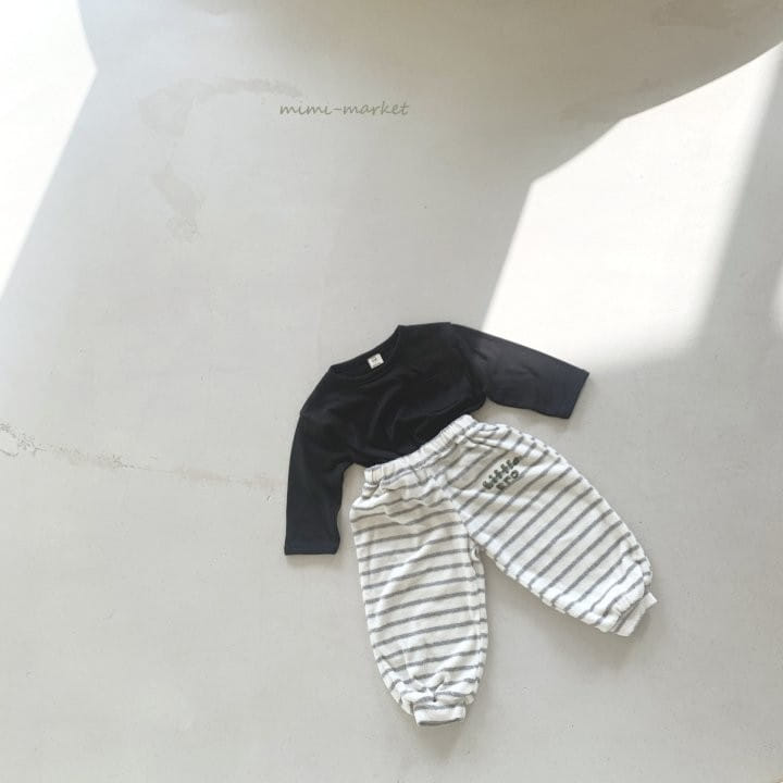 Mimi Market - Korean Baby Fashion - #babyoutfit - Stripe Terry Pants - 11