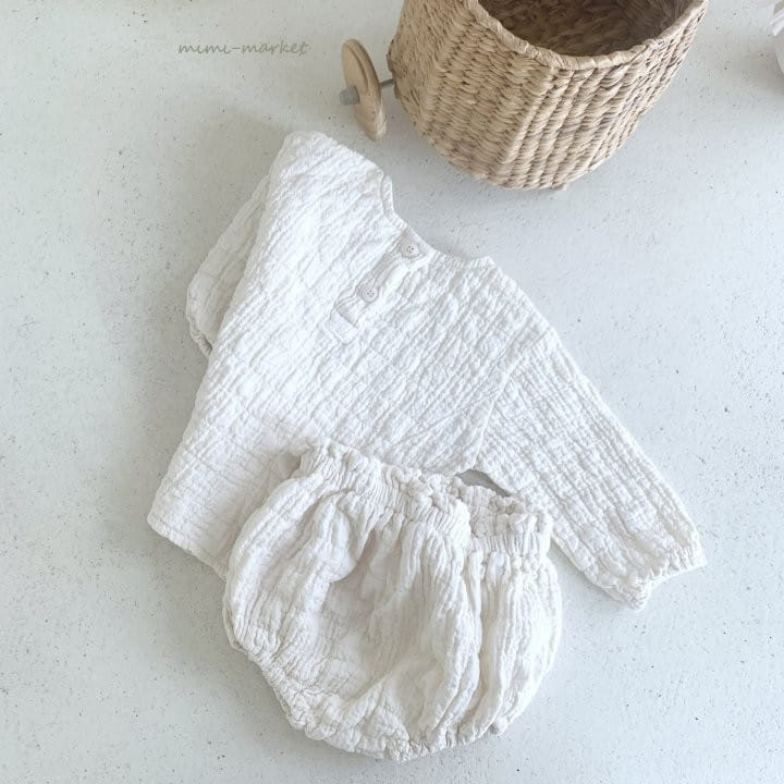 Mimi Market - Korean Baby Fashion - #onlinebabyboutique - Beaver Top + Bloomer Set - 4