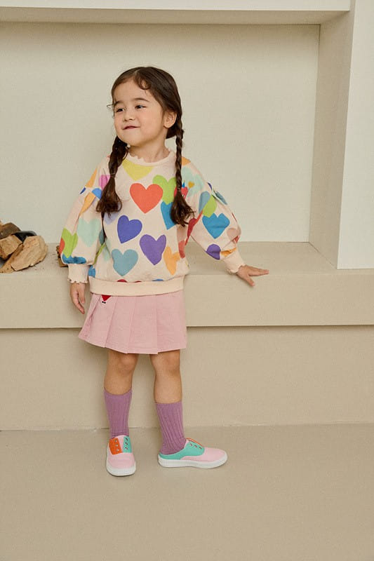 Mimico - Korean Children Fashion - #kidsshorts - Big Heart Tee - 6