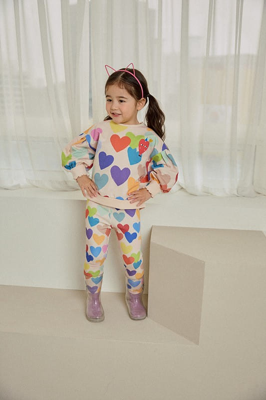 Mimico - Korean Children Fashion - #kidsstore - Big Heart Tee - 7