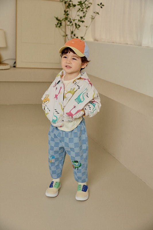 Mimico - Korean Children Fashion - #littlefashionista - Border Check Pants