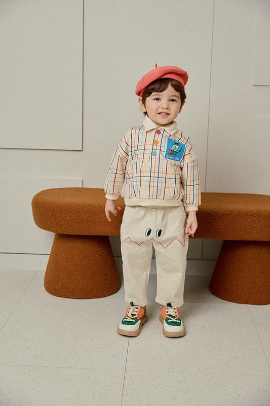 Mimico - Korean Children Fashion - #littlefashionista - Collar Check Tee - 11