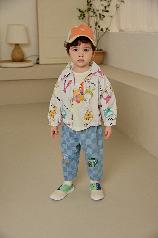 Mimico - Korean Children Fashion - #minifashionista - Border Check Pants - 4