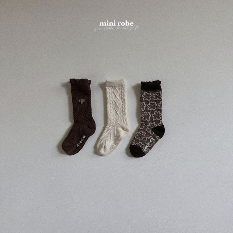 Mini Robe - Korean Baby Fashion - #babyboutique - Bear Socks - 3