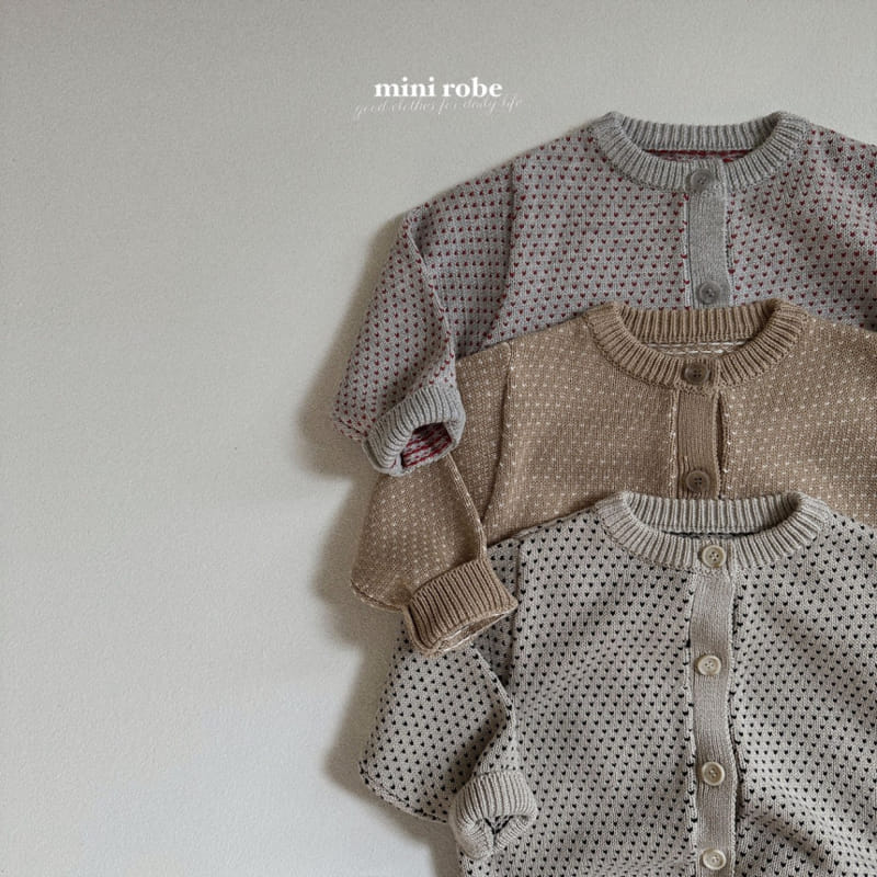 Mini Robe - Korean Baby Fashion - #babyboutiqueclothing - Heart Round Cardigan