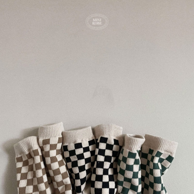 Mini Robe - Korean Baby Fashion - #babyboutiqueclothing - Checkerboard Socks - 3