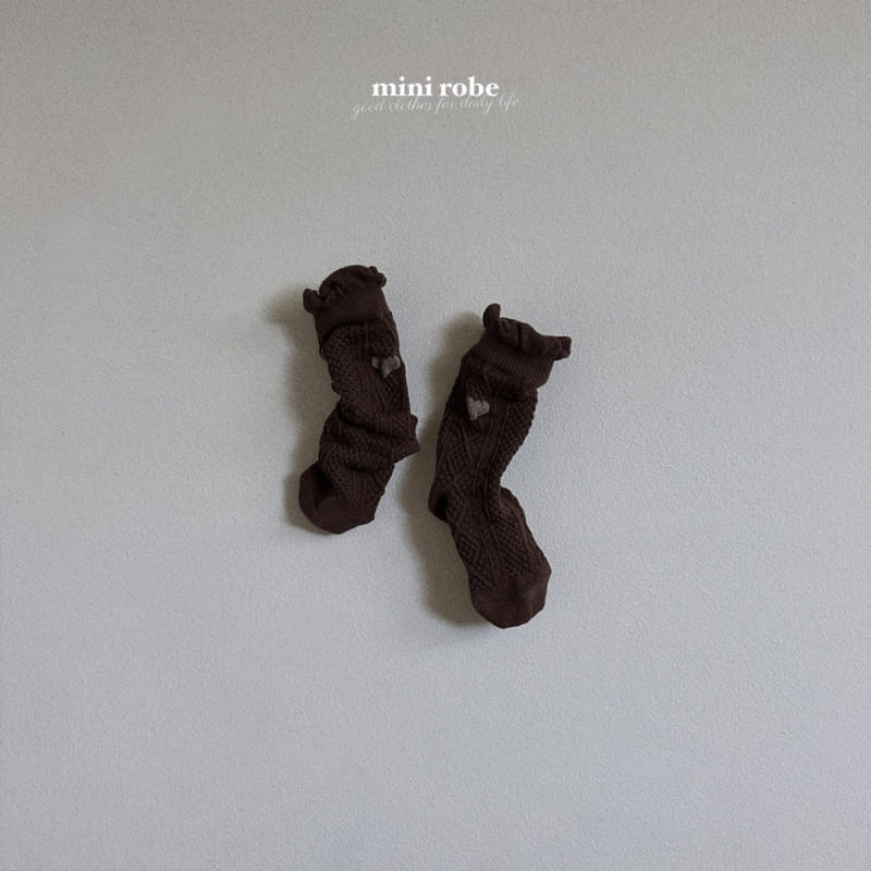 Mini Robe - Korean Baby Fashion - #babyclothing - Bear Socks - 5