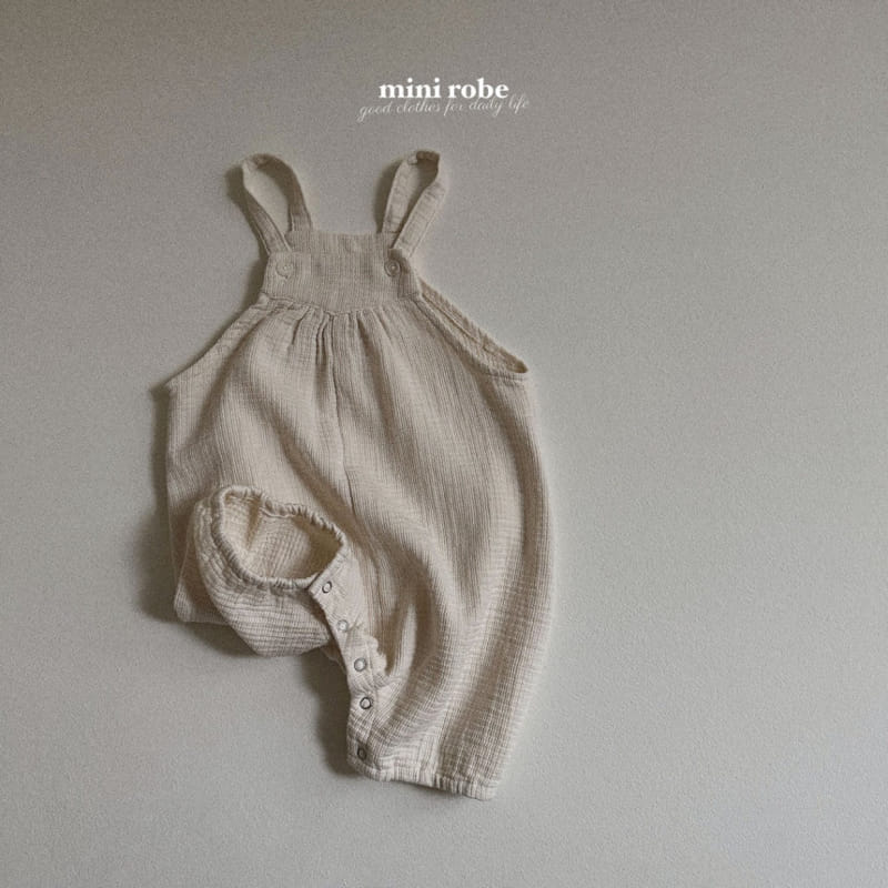 Mini Robe - Korean Baby Fashion - #babyfashion - Moru Dungarees Body Suit - 6