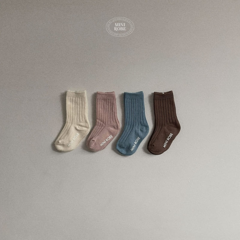 Mini Robe - Korean Baby Fashion - #babygirlfashion - Warm Tone Socks
