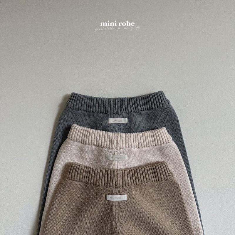 Mini Robe - Korean Baby Fashion - #babyootd - Dol Dol Knit Pants - 3