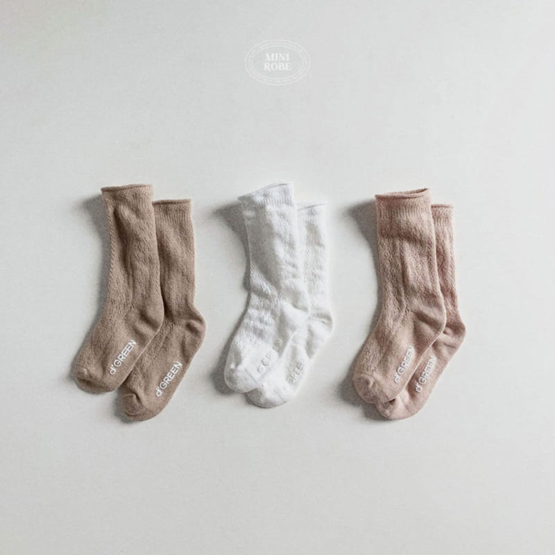 Mini Robe - Korean Baby Fashion - #babyoutfit - Flora Socks - 5