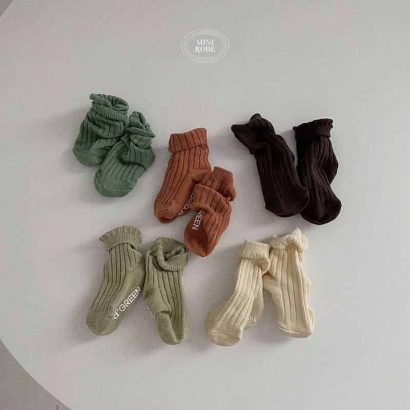 Mini Robe - Korean Baby Fashion - #babywear - Pistachio  Socks