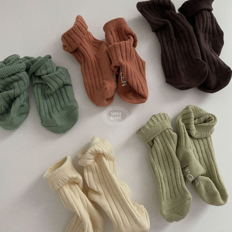 Mini Robe - Korean Baby Fashion - #onlinebabyboutique - Pistachio  Socks - 2