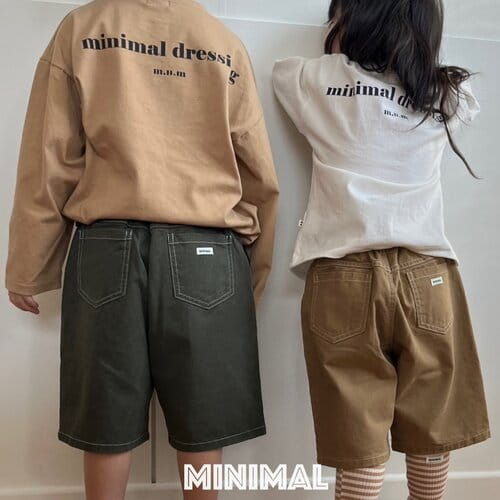 Minimal - Korean Children Fashion - #Kfashion4kids - Stitch Half Pants - 6