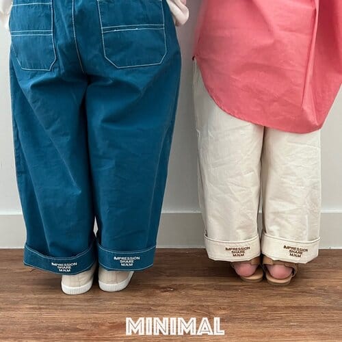 Minimal - Korean Children Fashion - #designkidswear - Minimal Embroider Pants - 6