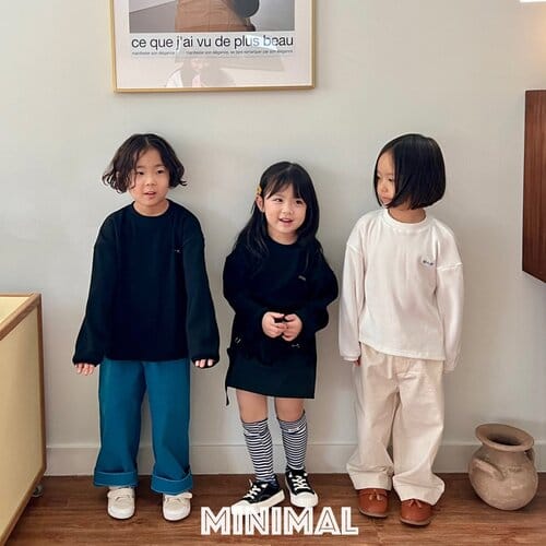 Minimal - Korean Children Fashion - #fashionkids - Minimal Embroider Pants - 8