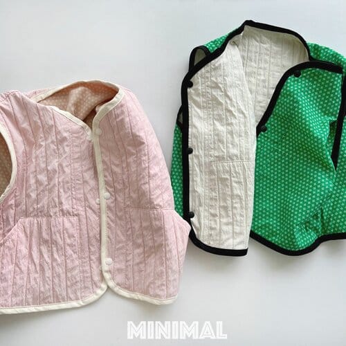 Minimal - Korean Children Fashion - #fashionkids - Quilted Reversible Vest - 3