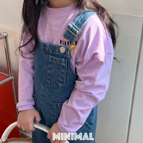 Minimal - Korean Children Fashion - #prettylittlegirls - Pocket Denim Overalls - 8