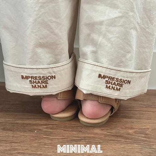 Minimal - Korean Children Fashion - #stylishchildhood - Minimal Embroider Pants - 3