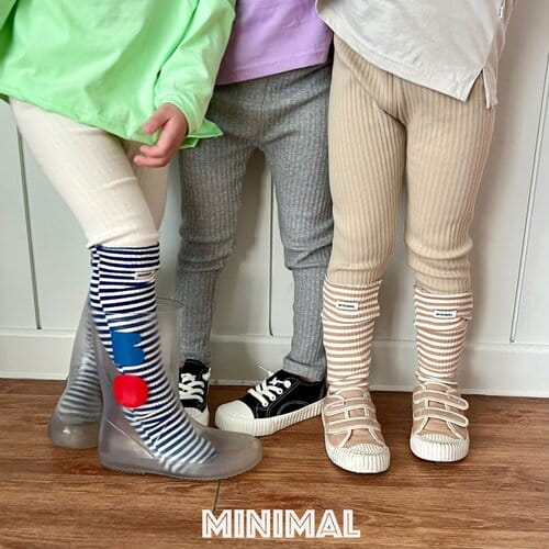 Minimal - Korean Children Fashion - #todddlerfashion - Button Rib Leggings - 9