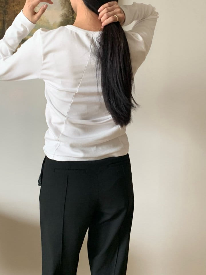 Moani - Korean Women Fashion - #momslook - Baignoire Stitch Top - 9