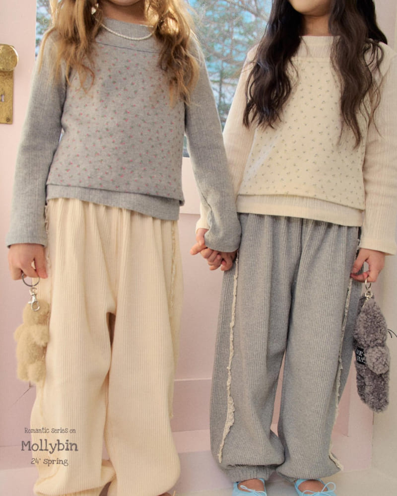 Mollybin - Korean Children Fashion - #childofig - Lace Rib Pants - 3