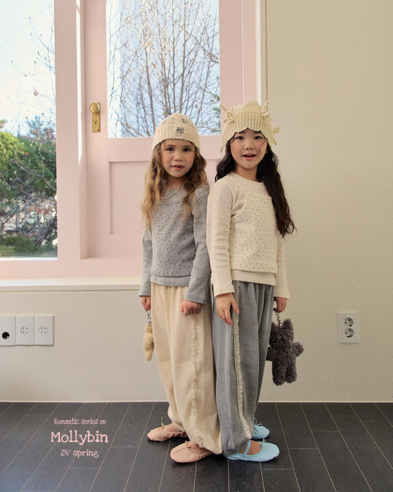 Mollybin - Korean Children Fashion - #childofig - Lace Rib Pants - 4