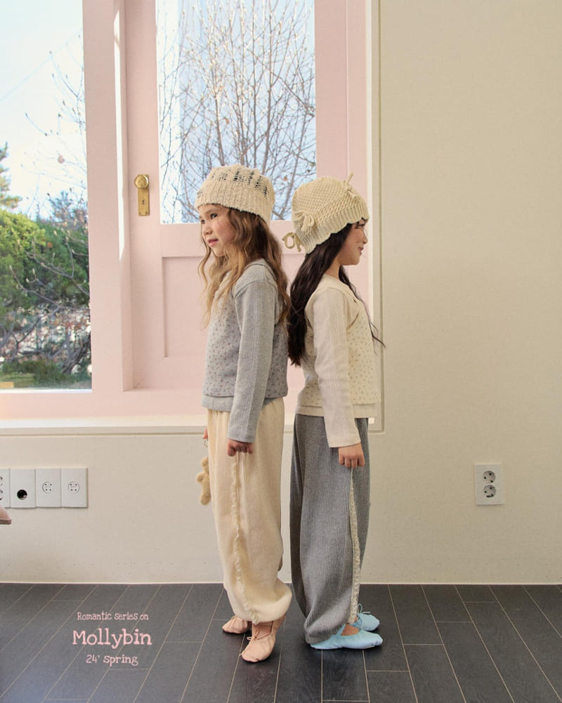 Mollybin - Korean Children Fashion - #childrensboutique - Lace Rib Pants - 5