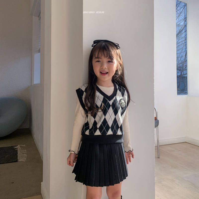 Momo Ann - Korean Children Fashion - #childrensboutique - Argyle Vest - 3