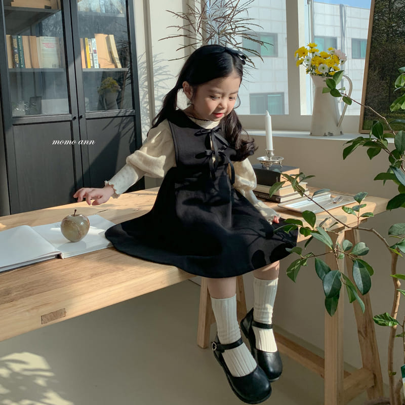 Momo Ann - Korean Children Fashion - #childrensboutique - Ribbon One-Piece