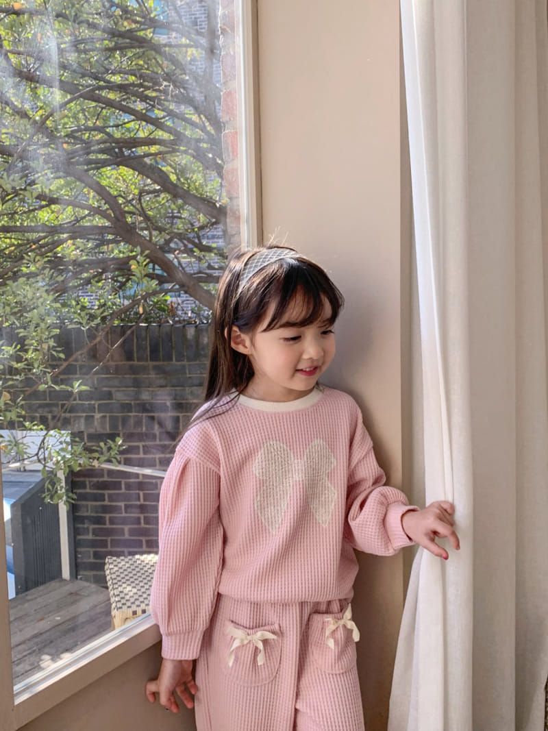 Momo Ann - Korean Children Fashion - #childrensboutique - Croiffle Top Bottom Set - 4