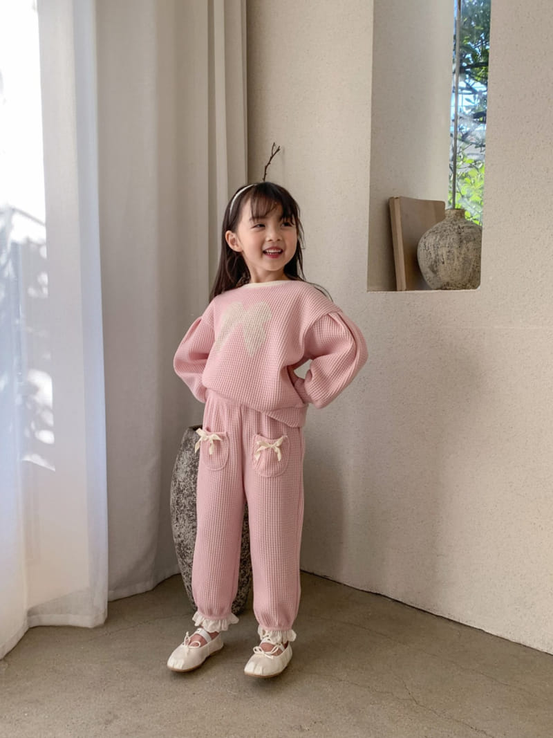 Momo Ann - Korean Children Fashion - #discoveringself - Croiffle Top Bottom Set - 5