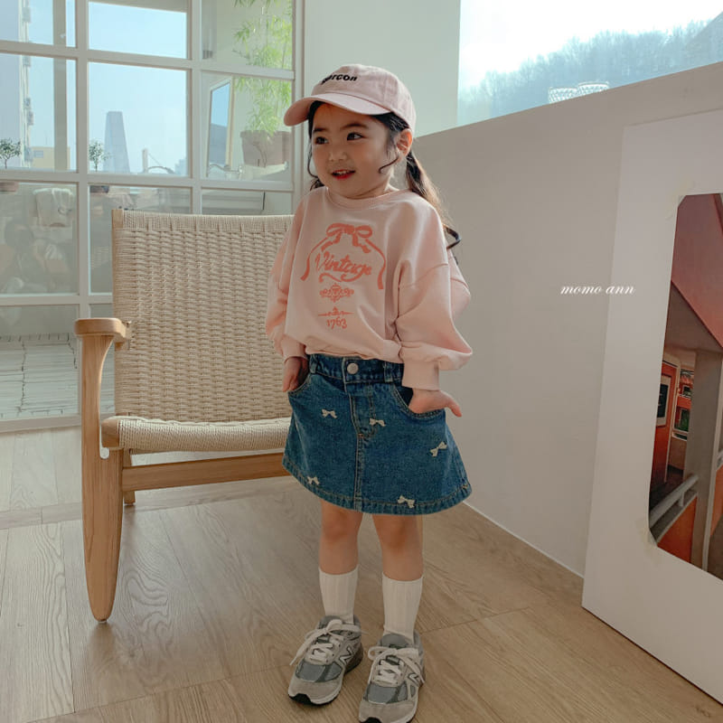 Momo Ann - Korean Children Fashion - #magicofchildhood - Antique Ribbon Sweatshrit - 3