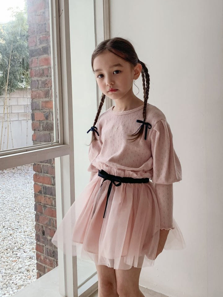Momo Ann - Korean Children Fashion - #todddlerfashion - Eyelet Tee - 3