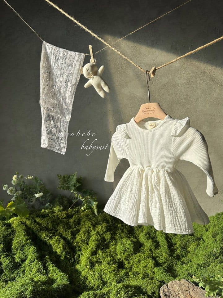Monbebe - Korean Baby Fashion - #babygirlfashion - Natural Body Suit