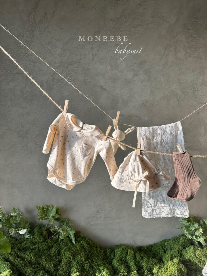 Monbebe - Korean Baby Fashion - #babywear - Cherry Collar Body Suit - 2