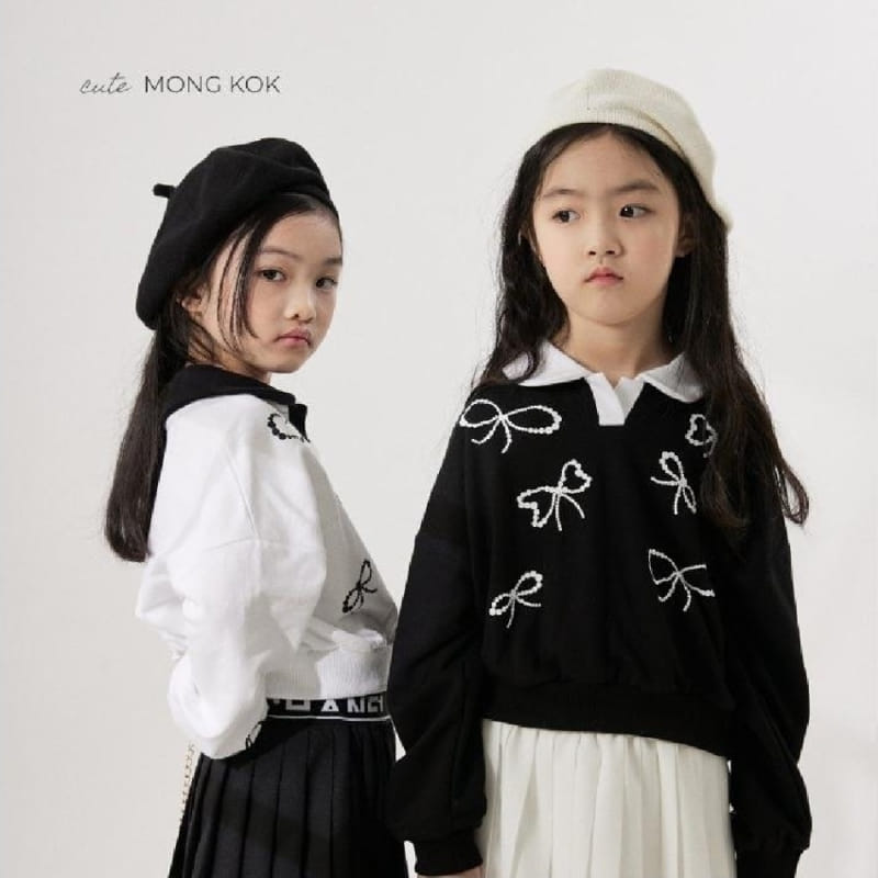 Mong Kok - Korean Children Fashion - #kidsstore - Ribbon Collar Tee
