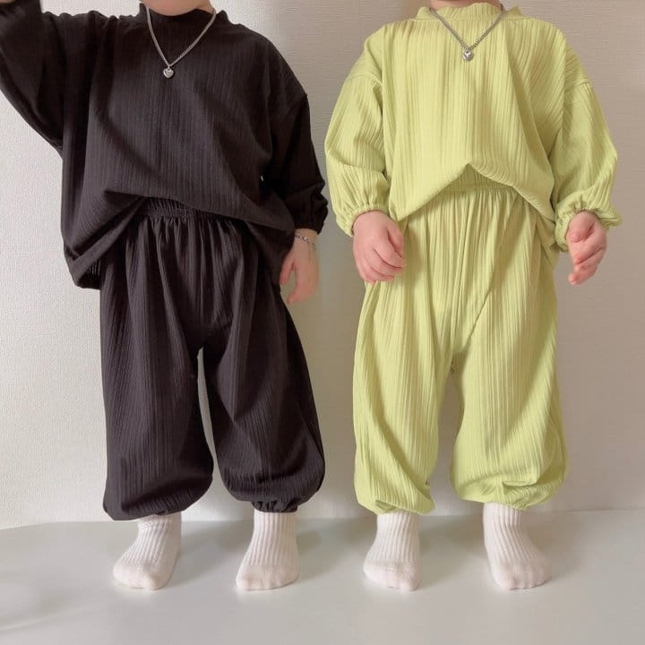 Moran - Korean Baby Fashion - #babyboutique - Easy Top Bottom Set - 5