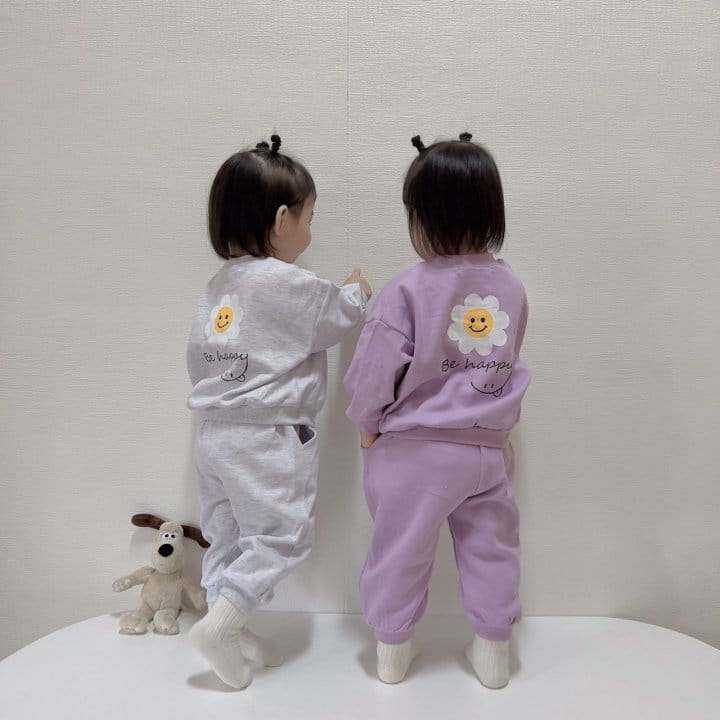 Moran - Korean Baby Fashion - #babyclothing - Daisy Smile Top Bottom Set