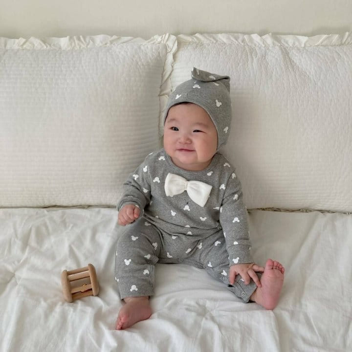 Moran - Korean Baby Fashion - #babyfashion - BoW Tie Body Suit - 3