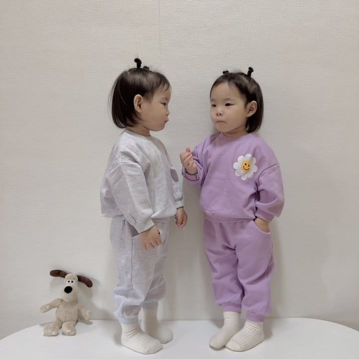 Moran - Korean Baby Fashion - #babyfever - Daisy Smile Top Bottom Set - 4