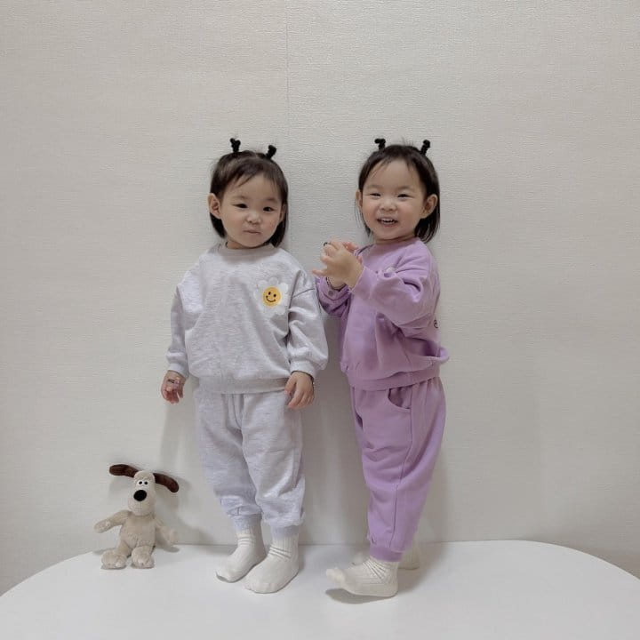 Moran - Korean Baby Fashion - #babyoutfit - Daisy Smile Top Bottom Set - 8