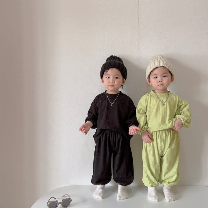 Moran - Korean Baby Fashion - #babywear - Easy Top Bottom Set