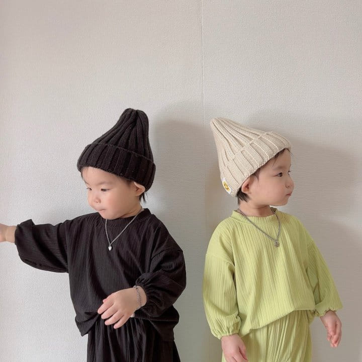 Moran - Korean Baby Fashion - #onlinebabyshop - Easy Top Bottom Set - 4