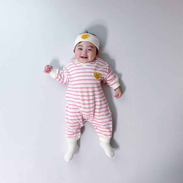 Moran - Korean Children Fashion - #Kfashion4kids - Smile Heart Body Suit With Hair Band - 9