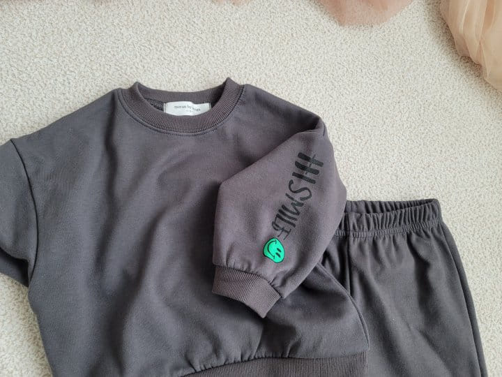 Moran - Korean Children Fashion - #kidsshorts - Hi Smile Top Bottom Set - 9