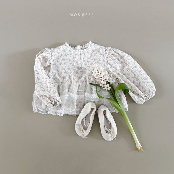 Mos Bebe - Korean Baby Fashion - #babyboutique - Blossom Lace Bosy Suit - 3