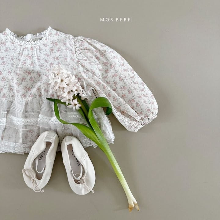 Mos Bebe - Korean Baby Fashion - #babyboutique - Blossom Lace Bosy Suit - 4