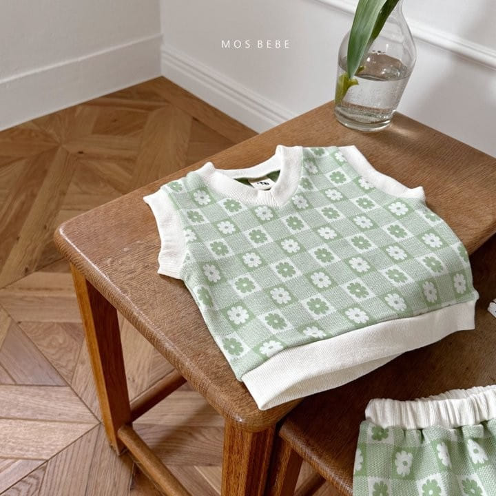 Mos Bebe - Korean Baby Fashion - #babyboutique - Flower Garden Vest Bloomers Top Bottom Set - 10