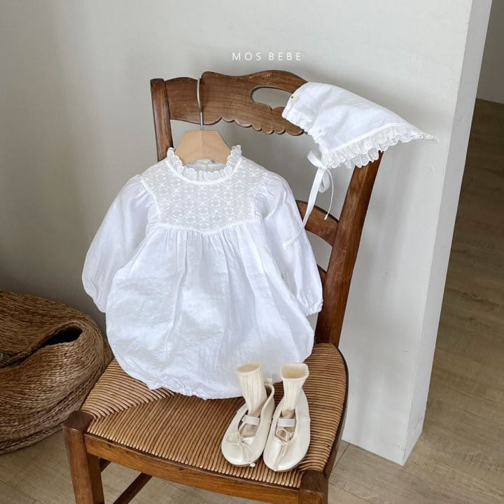 Mos Bebe - Korean Baby Fashion - #babyboutiqueclothing - Peony Bonnet Body Suit - 6